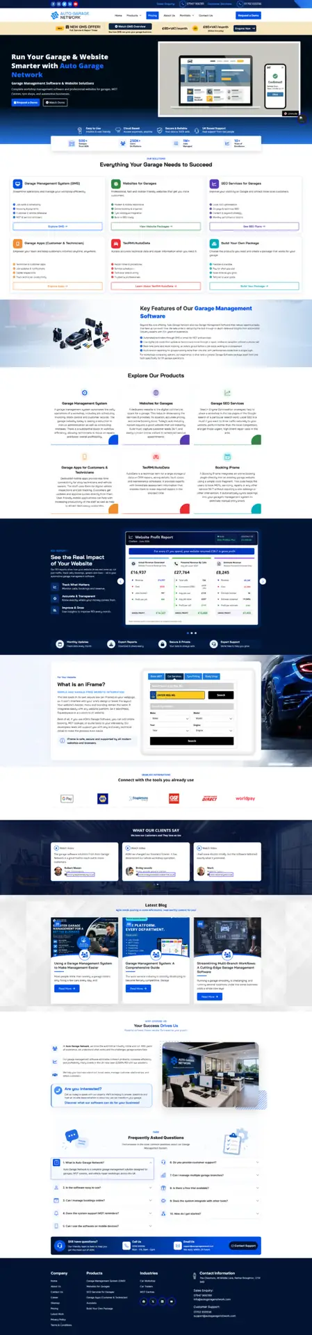 Website landing page layout |Titanium Dash