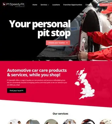 Automotive service website mockup |Titanium Dash