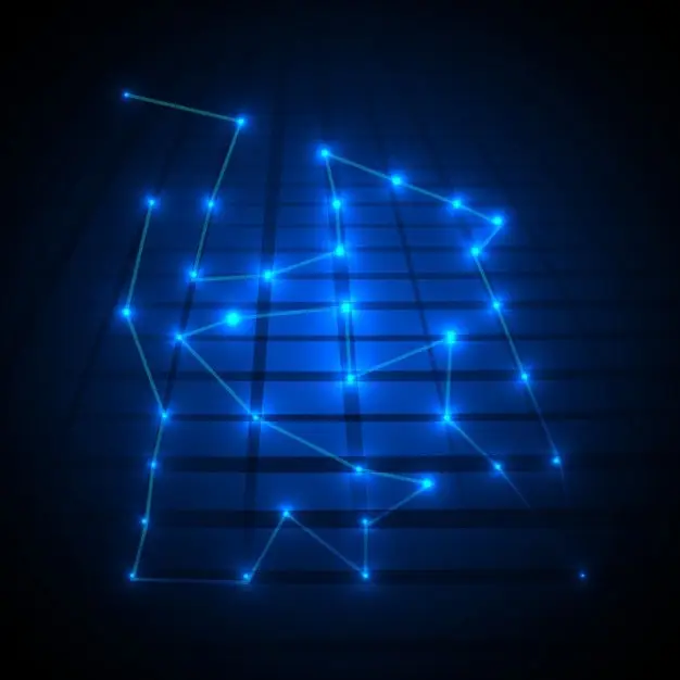 Glowing blue digital network |Titanium Dash