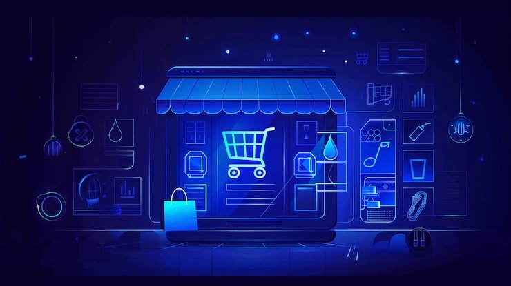Digital online storefront illustration |Titanium Dash