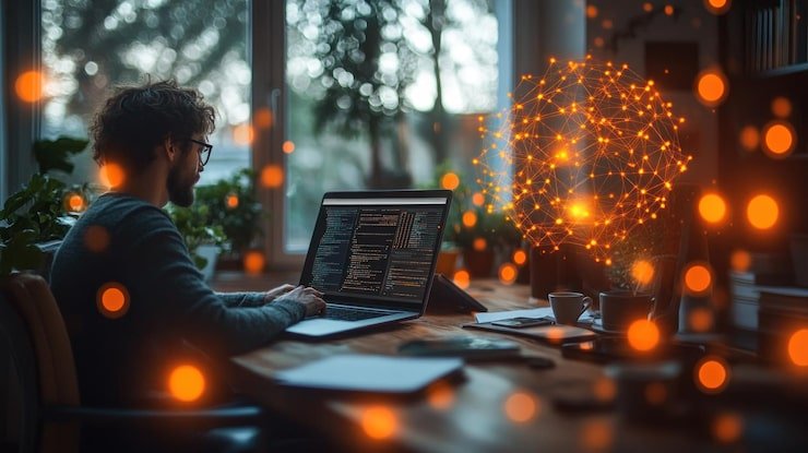 Programmer coding at desk |Titanium Dash