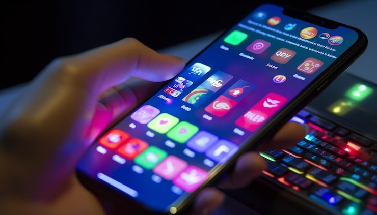 Hand holding vibrant smartphone |Titanium Dash