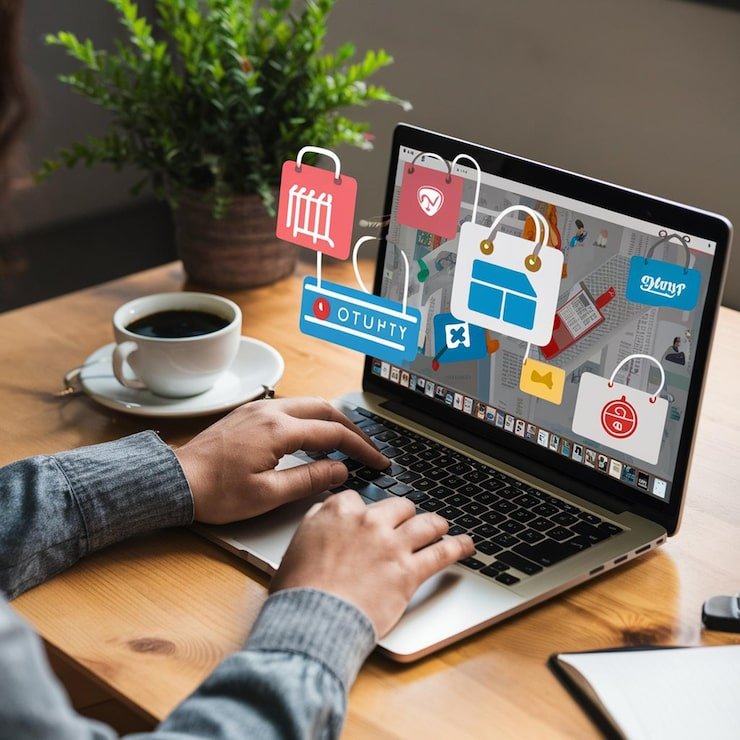 Laptop online shopping concept |Titanium Dash